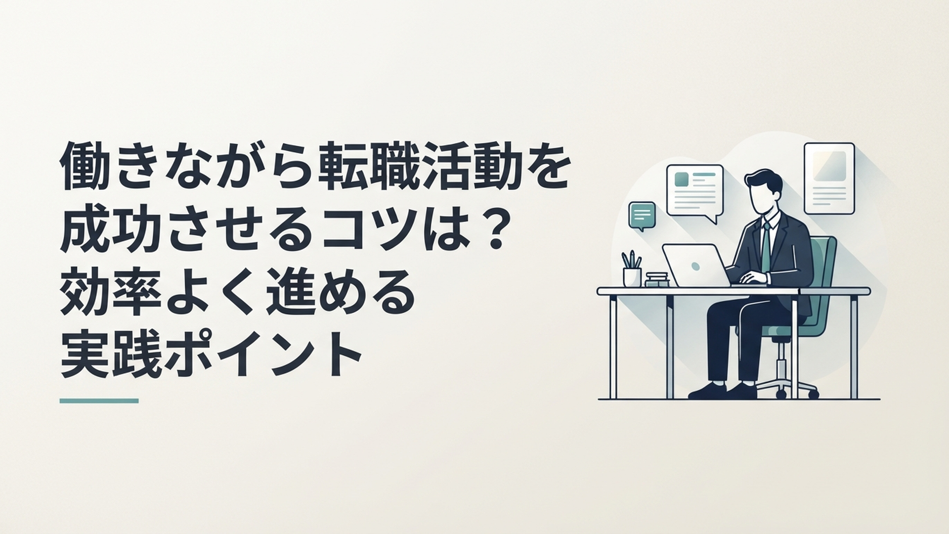 仕事を続けながら自宅で転職活動のスケジュールと職務経歴書を整理する会社員
