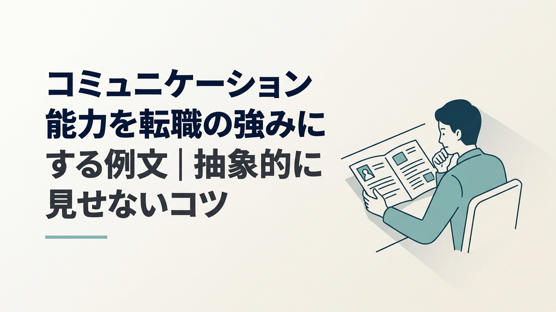 履歴書と職務経歴書を広げてコミュニケーション能力の自己PRを考える転職希望者
